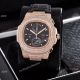 Japan Grade Patek Philippe Nautilus Diamonds Watches Rose Gold White Face (5)_th.jpg